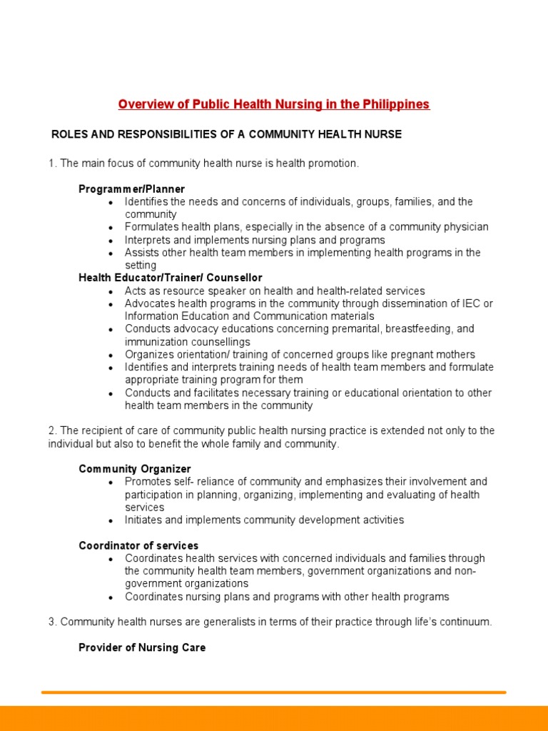Community Health Nursing in the Philippines | PDF | Nursing | Health Care