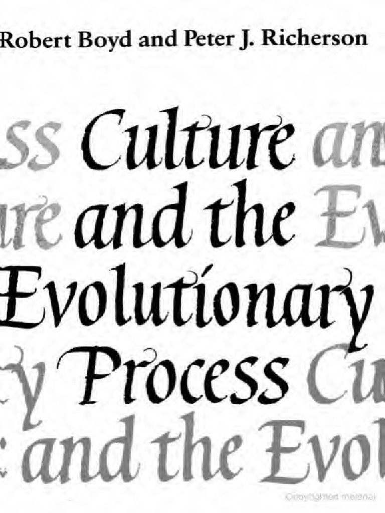 Culture and The Evolutionary Process | PDF | Evolution | Natural Selection