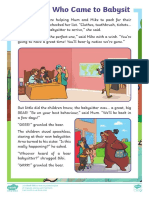 The Bear Who Came To Babysit Differentiated Reading Comprehension Activity