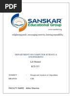 Daa Lab Manual