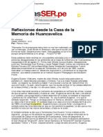 Aroni, Renzo Reflexiones Desde La - Casa - de - La - Memoria - de - Huancavelica