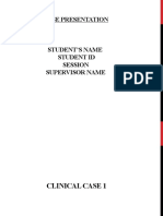Clinical Internship Presentation Format - VU