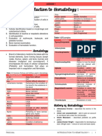 Hematology 1 L1 Introduction To Hematology 1 Lecture