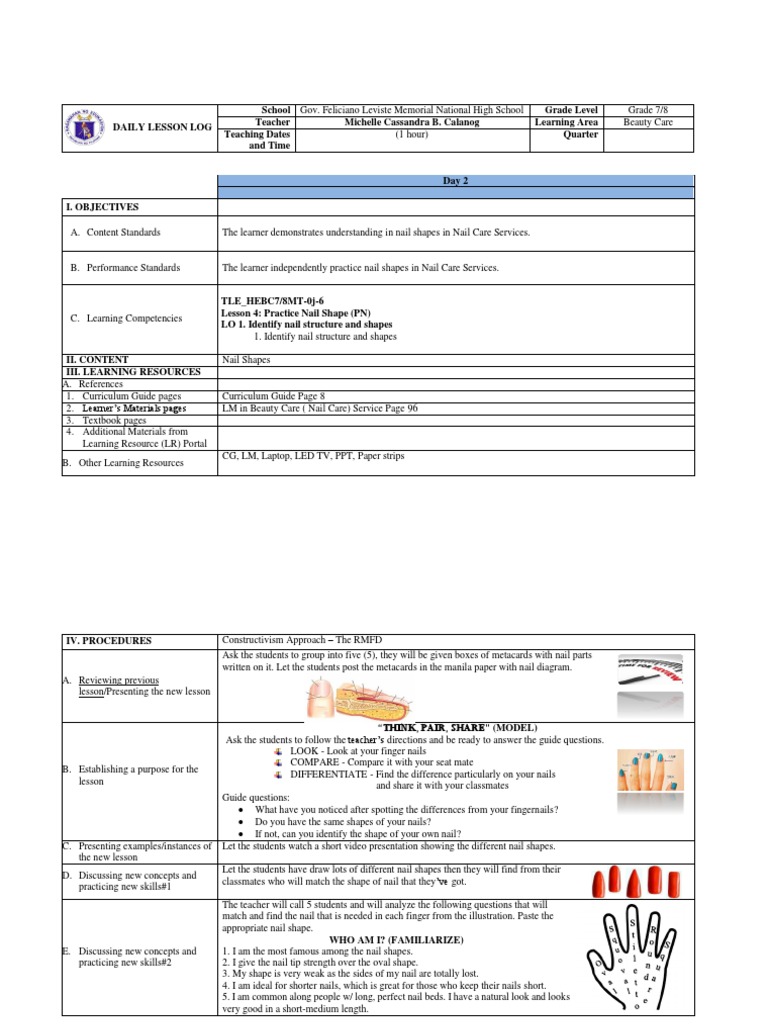 Nail Shapes | PDF | Teachers | Nail (Anatomy)