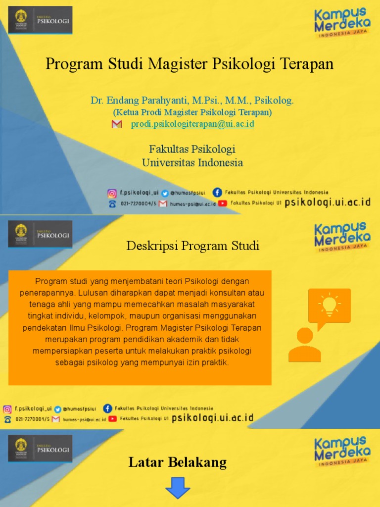 Program Magister Psikologi Terapan UI | PDF