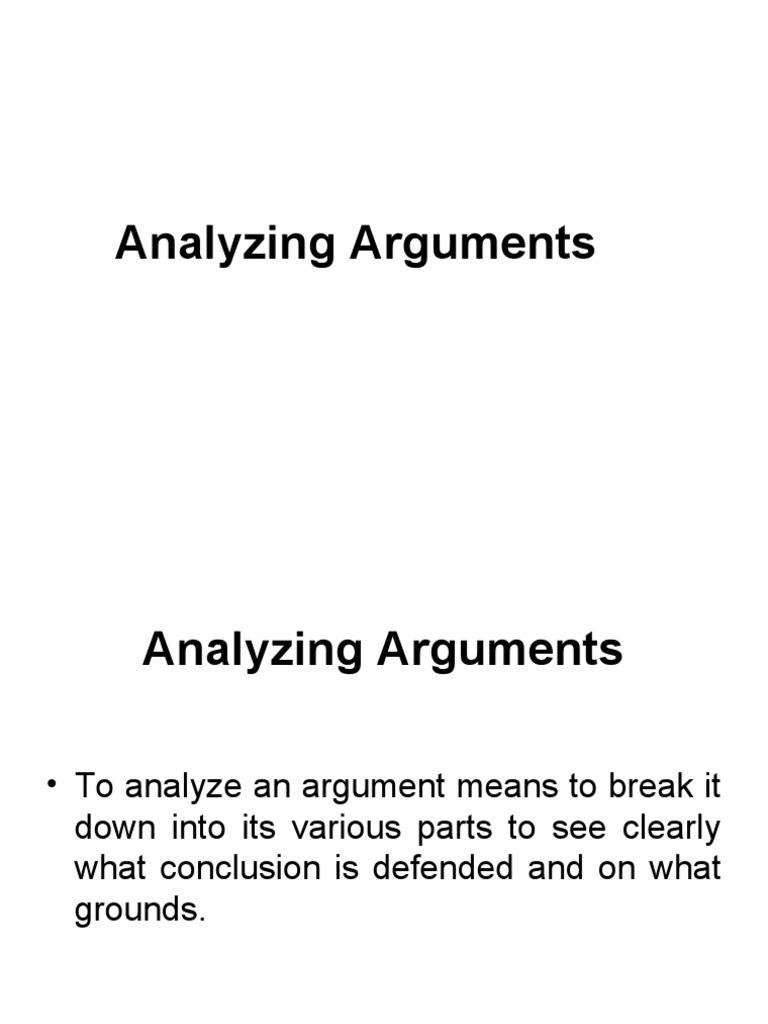 Analyzing Short and Long Arguments | PDF | Argument | Logic
