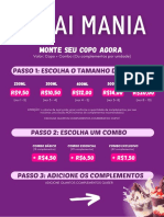 Cardápio para AçaÍ Formato A4