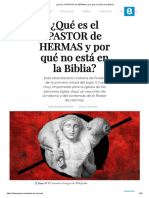 ¿Qué Es El PASTOR de HERMAS y Por Qué No Está en La Biblia