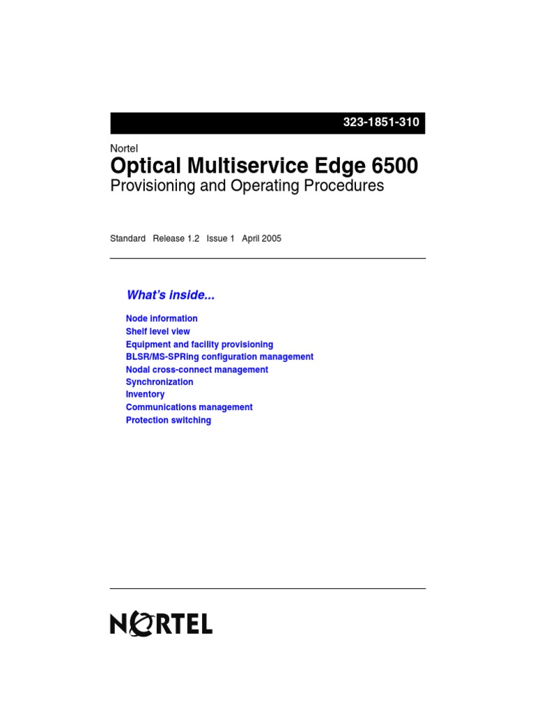 323-1851-310.r1.2 - OME6500 Provisioning and Operating | PDF | Computer ...