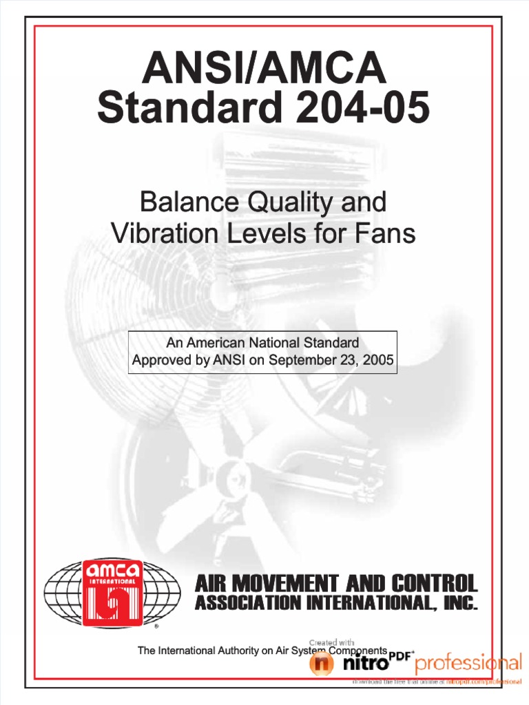 Ansi-Amca 204-05 | PDF | Amplitude | Rotation Around A Fixed Axis