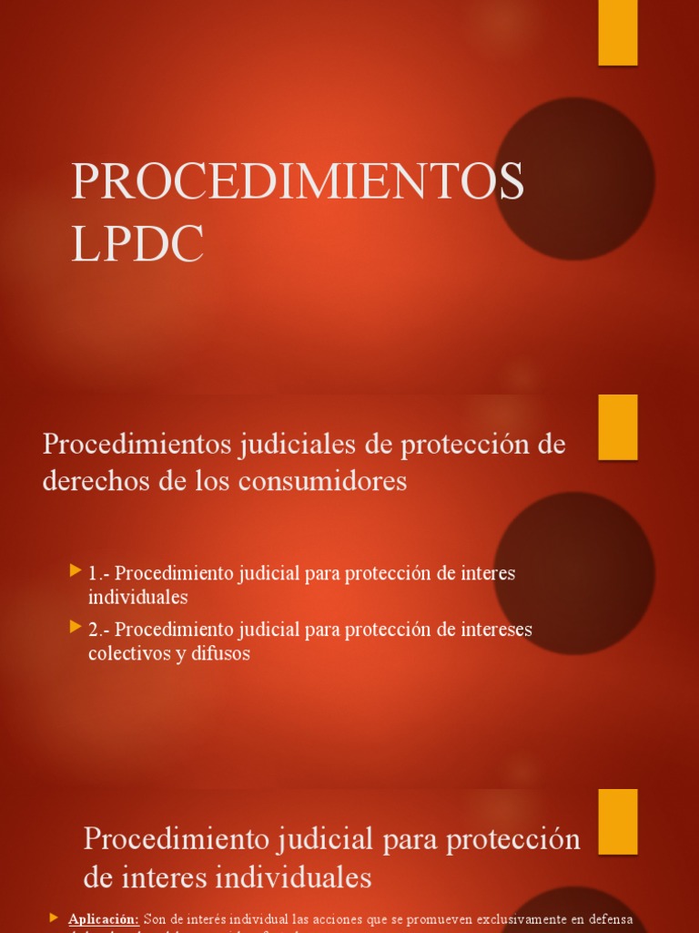 Procedimientos Judiciales LPDC PDF Demanda judicial Sentencia (ley)