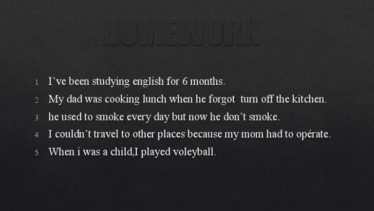 English Homework: Writing Practice | PDF
