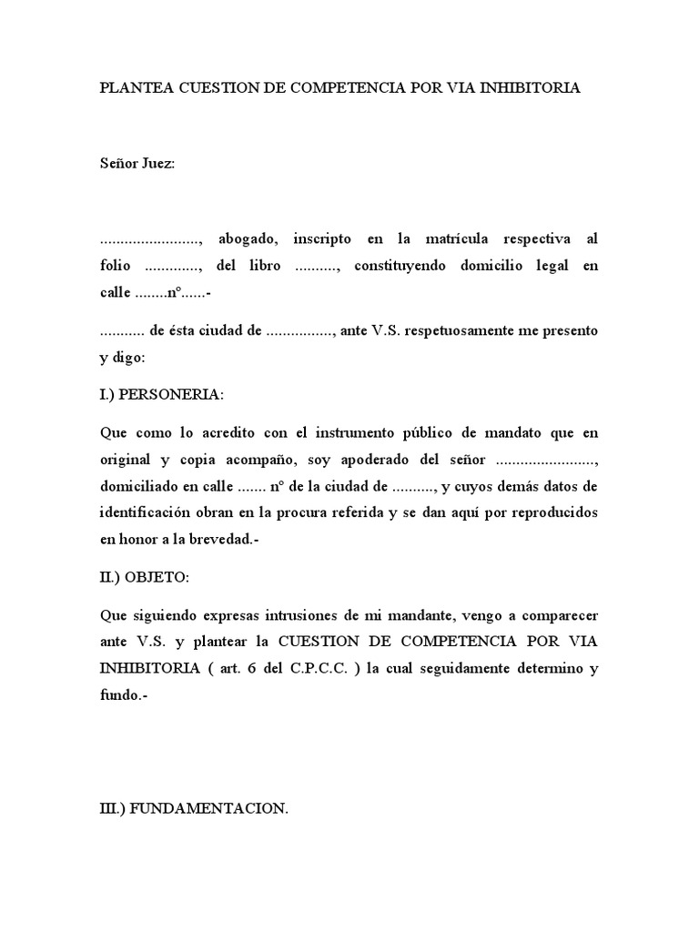 INHIBITORIA | PDF | Justicia | Crimen y violencia