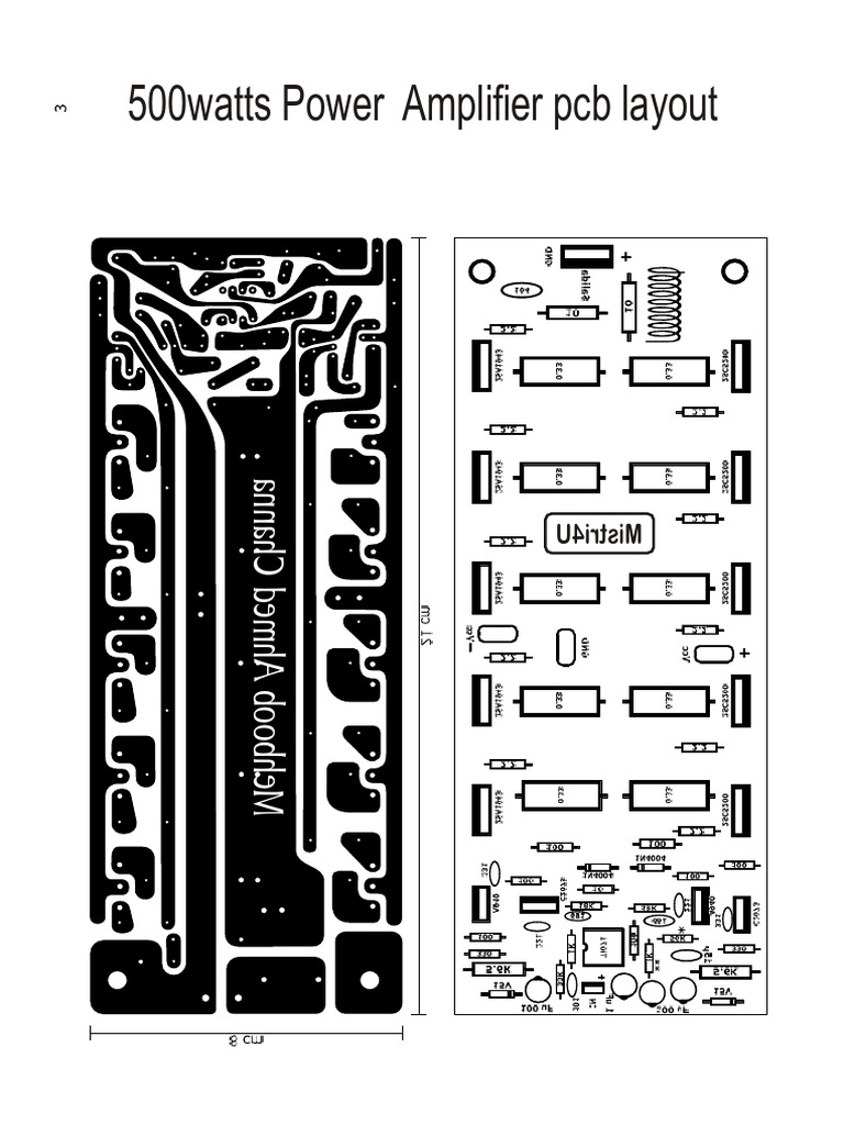 500 Watts Amplifier PCB Layout | PDF