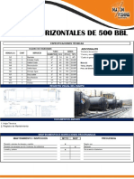 Ficha Tecnica de Tanques Horizontales de 500 BBL