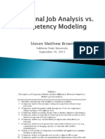 Competency Modeling vs Traditional Job Analysis