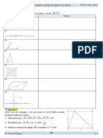 1.produit Scalaire Dans Le Plan - 3Sc - Exp - Série