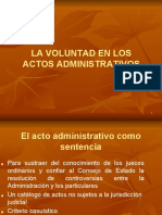 La Voluntad Del Acto Administrativo