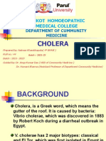 Cholera: Rajkot Homoeopathic Medical College