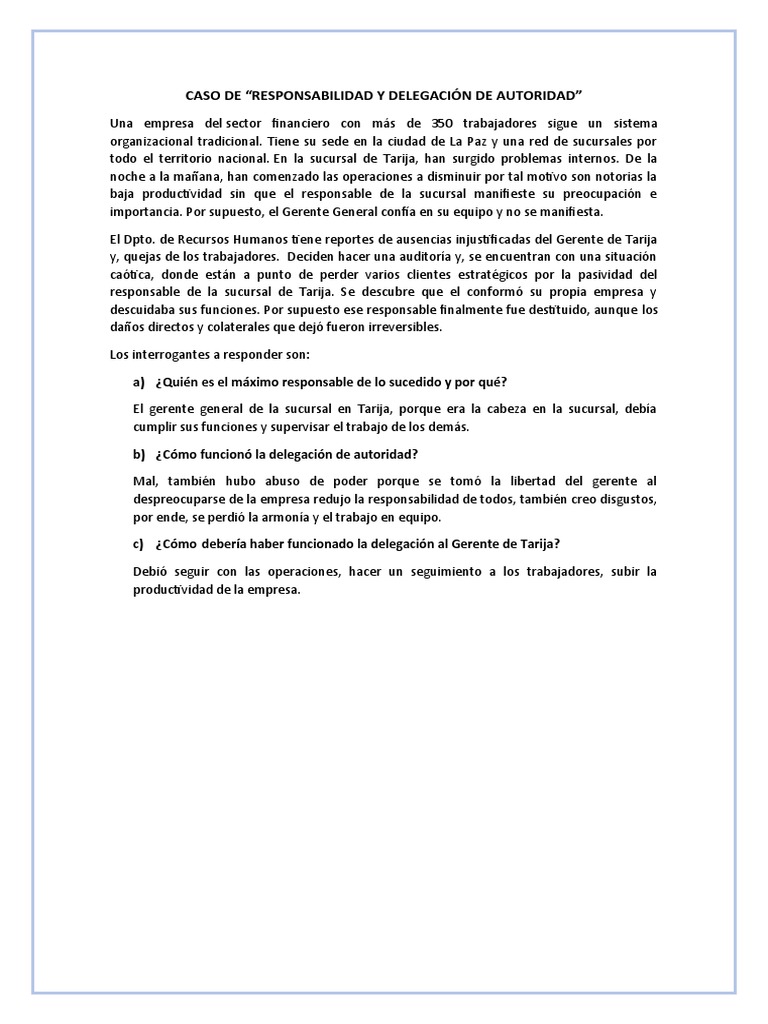 Caso de Estudio | PDF | Crecimiento personal y profesional