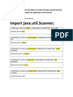 Como Leer Con Clase Scanner y JOptionPaneInput Java