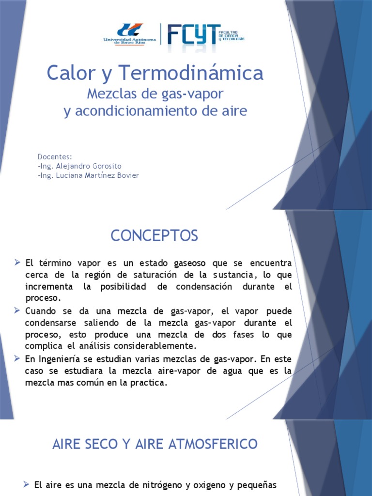 6-Mezclas de Gas Vapor y Acondicionamiento de Aire Parte 1 | Descargar ...