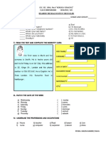 Examen Diagnóstico Inglés Escuela Secundaria