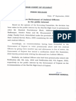 Press Release Guj HC 08092022 Premature Retirement of Judicial Officers in The Public Interest 434149