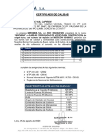Certificado Barras Corrugadas A615-A706