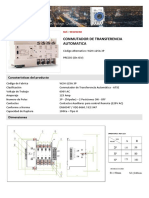 Conmutador de Transferencia Automatica: Características Del Producto