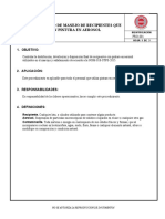 Procedimiento de Manejo de Recipientes Que Contienen Pintura en Aerosol