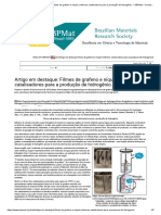 Artigo em Destaque: Filmes de Grafeno e Níquel, Melhores Catalisadores para A Produção de Hidrogênio