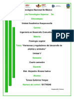 Tec 2020 Fisiologia Vegetal Unidad V Hormonas y Reguladores Del Desarrollo de Plantas y Animales Teresa GTZ Vargas