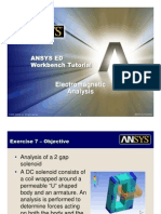 ANSYS 10.0 Workbench Tutorial - Exercise 7, Electromagnetics