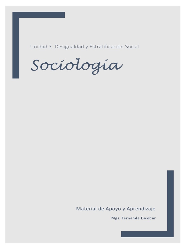Desigualdad y Estratificación Social | PDF | Estratificación social ...