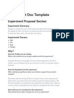 Experiment Doc Template