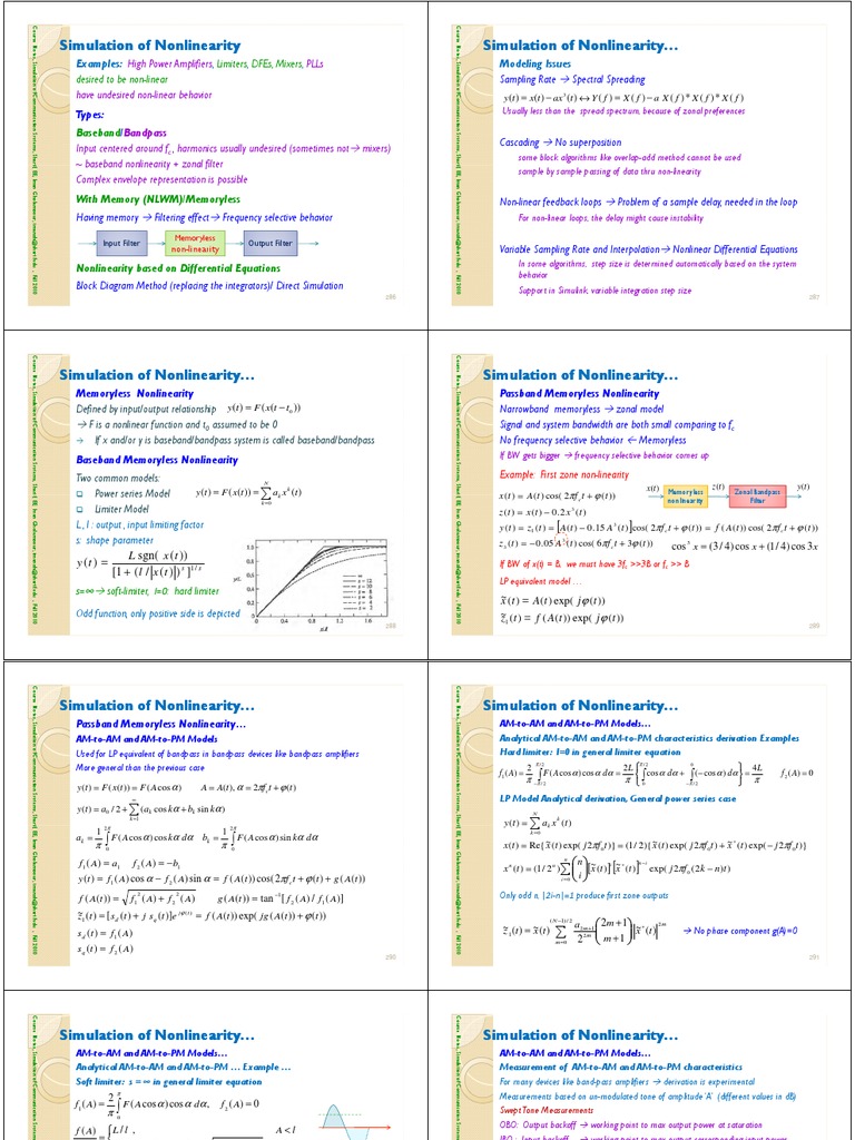 Nonlinear Simulation Techniques in Communication | PDF | Nonlinear ...