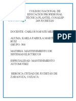 Diagnóstico de Fallas Del Sistema de Encendido Por Platinos.