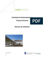 Manual de Utilizador - Avaliação do Desempenho do Pessoal Docente