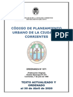 Código de Planeamiento Urbano Corrientes 2020