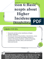 Lesson 6 Higher Incidence Disabilities