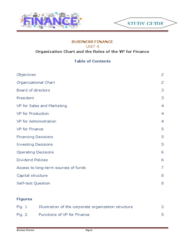 Organizational Chart - Study Guide | PDF | Investing | Dividend