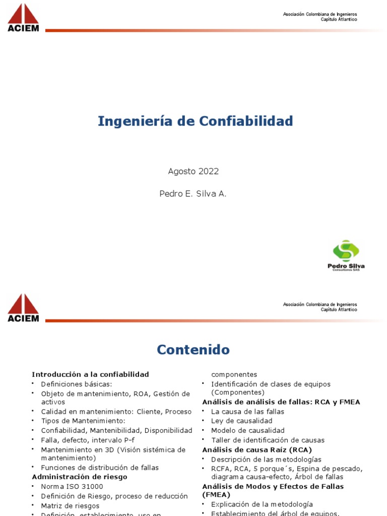 Ingeniería De Confiabilidad Pdf Ingeniería De Confiabilidad