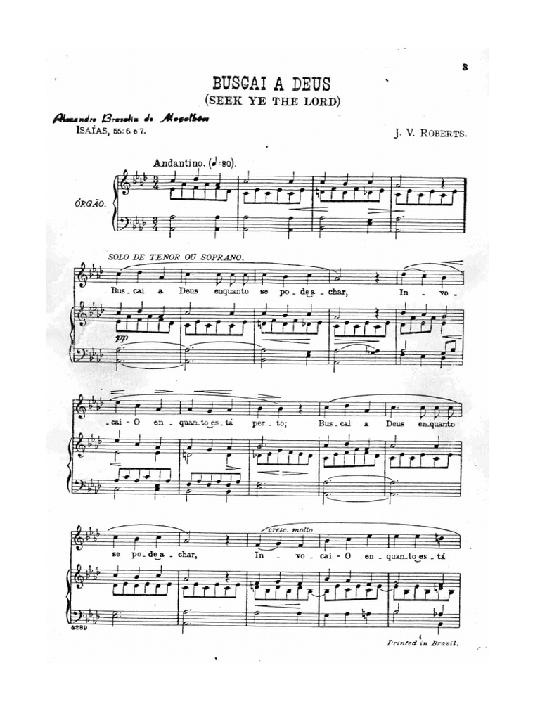 Buscai a deus seek ye the lord pdf