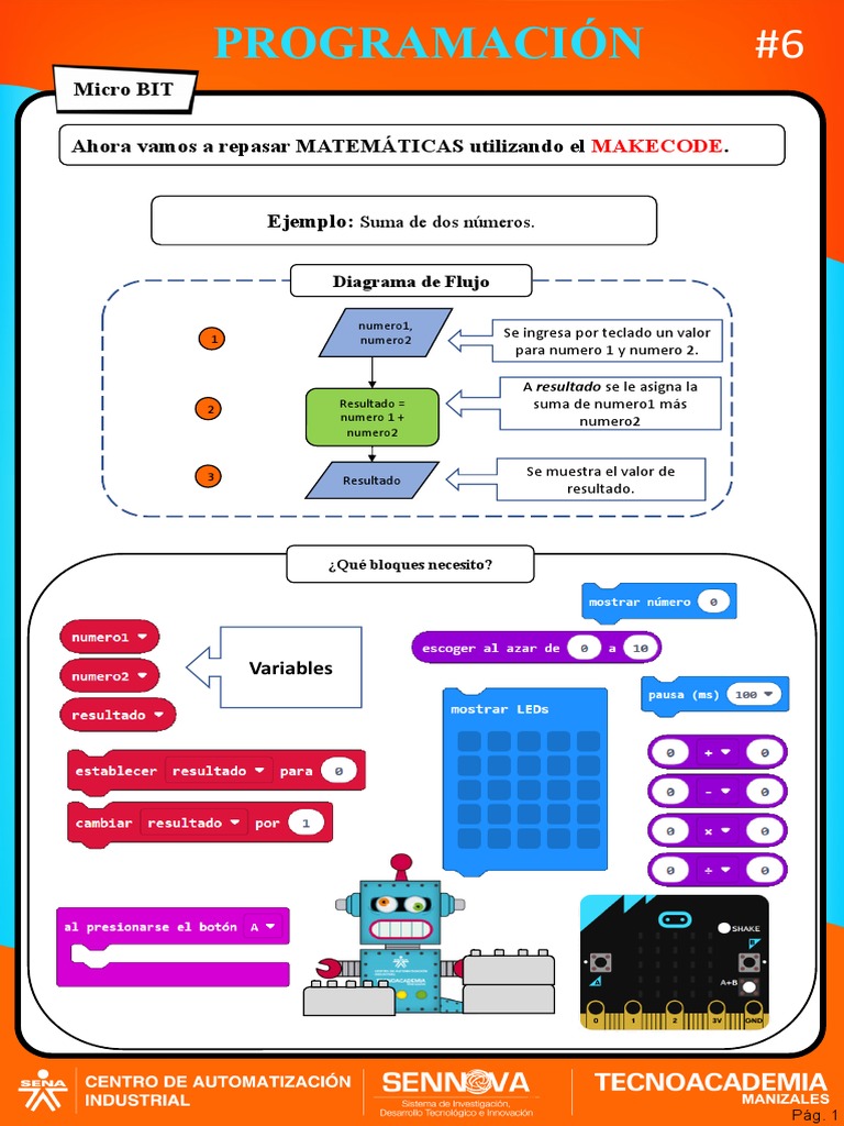 Suma y Multiplicación en MakeCode | PDF | Matemáticas | Programación de ...