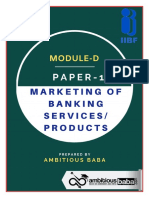 Marketing of Banking Services Products Module D Paper 1 Support Services Download PDF