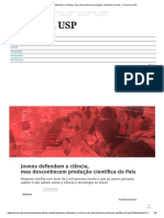 Jovens Defendem A Ciência, Mas Desconhecem Produção Científica Do País - Jornal Da USP