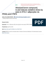 Bgm, A Newly Synthesized Boron Compound, Induces Apoptosis And Reduces Oxidative Stress By Inhibiting Lipogenesis In 3T3-L1 Adipocytes Via Pparγ And Ctrp3