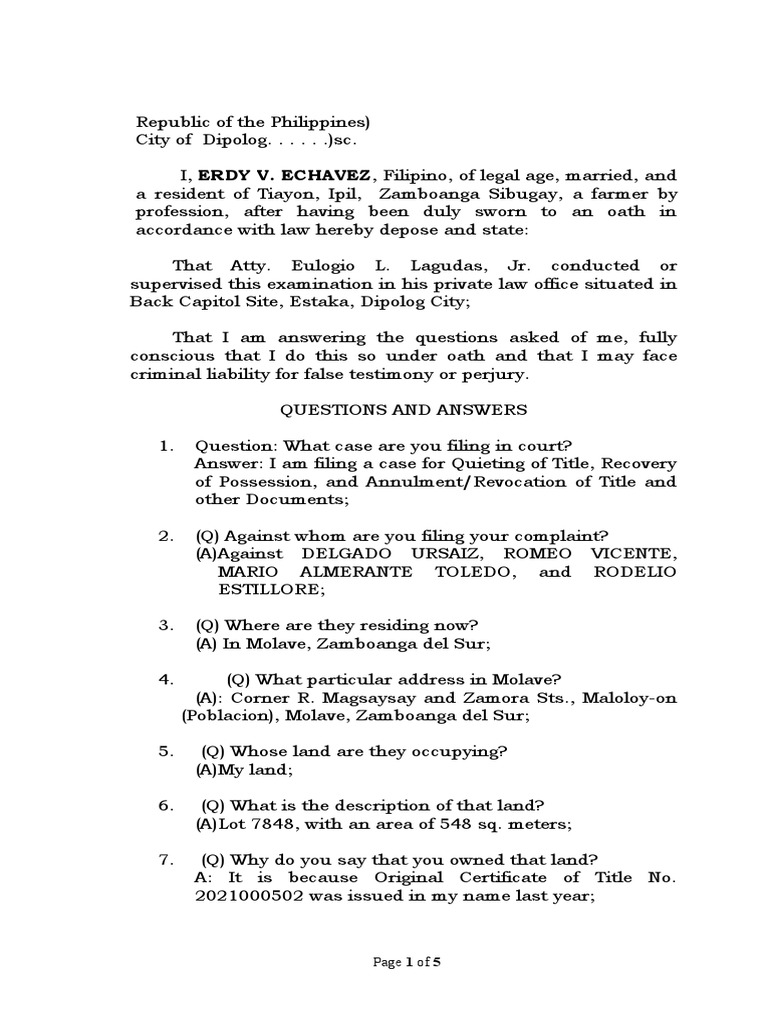 judicial-affidavit-erdy-v-echavez-download-free-pdf-perjury-affidavit