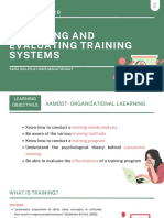 Designing and Evaluating Training Systems